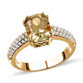 Certified & Appraised ILIANA 18K Yellow Gold AAA Turkizite and G-H SI Diamond Ring 4.55 Grams 2.60 ctw - Sticky add to cart bar