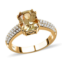 Certified & Appraised ILIANA 18K Yellow Gold AAA Turkizite and G-H SI Diamond Ring 4.55 Grams 2.60 ctw