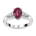 Luxoro 10K White Gold AAA Ouro Fino Rubellite and G-H I2 Diamond Ring (Size 10.0) 1.45 ctw - Sticky add to cart bar