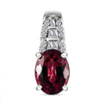 Luxoro 10K White Gold AAA Ouro Fino Rubellite and G-H I2 Diamond Pendant 1.40 ctw - Sticky add to cart bar