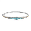 Betroka Blue Apatite Bangle Bracelet 2.00 ctw 14K YG and Platinum Over Copper with Magnet (7.25 In) - Sticky add to cart bar