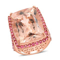 Luxoro 14K Rose Gold Marropino Morganite and Morro Redondo Pink Tourmaline Ring (Size 7.0) 21.80 ctw - Sticky add to cart bar