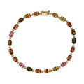 Luxoro 10K Yellow Gold Premium Multi-Tourmaline Link Bracelet (7.25 In) 9.15 ctw - Sticky add to cart bar