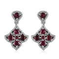 Ouro Fino Rubellite Dangle Earrings in Platinum Over Sterling Silver 0.85 ctw - Sticky add to cart bar