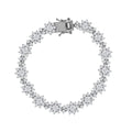 D'Joy White Moissanite 12.30 ctw Bracelet in Rhodium Over Sterling Silver (7.25 In) - Sticky add to cart bar