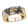GP Blue and White Diamond Ring in Vermeil Yellow Gold Over Sterling Silver (Size 10.0) 0.50 ctw - Sticky add to cart bar