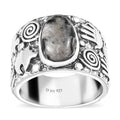 Artisan Crafted White Buffalo Solitaire Ring in Sterling Silver (Size 10.0) 3.25 ctw (Del. in 10-12 Days) - Sticky add to cart bar