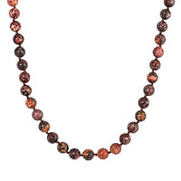 Leopard jasper 230.55 ctw Necklace in Stainless Steel 18 Inches