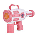 Pink and White 30 Holes Bubble Gun with Two Bottles of Bubble Liquid (4xAA Battery Not Included) - Sticky add to cart bar