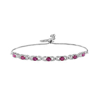 Premium Montepuez Ruby Bolo Bracelet in Platinum Over Sterling Silver 1.40 ctw