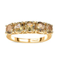 Golden Tanzanite 5 Stone Ring in Vermeil Yellow Gold Over Sterling Silver (Size 10.0) 1.35 ctw - Sticky add to cart bar