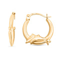 14K Yellow Gold Dolphin Hoop Earrings 0.48 Grams - Sticky add to cart bar