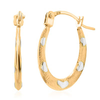 14K Yellow Gold Hoop Earrings 0.37 Grams