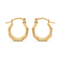 14K Yellow Gold Hoop Earrings 0.30 Grams