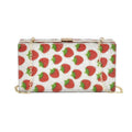Red Strawberries Print Iron with Crystal Clutch Bag (8"x2.4"x4") with 2pcs Shoulder Chain Strap - Sticky add to cart bar