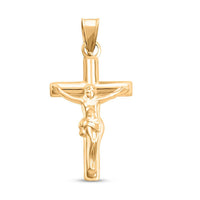 14K Yellow Gold Crucifix Pendant without Chain 0.41 Grams
