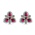Ouro Fino Rubellite and Multi Gemstone Earrings in Platinum Over Sterling Silver 1.50 ctw - Sticky add to cart bar