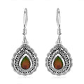 Artisan Crafted Canadian Ammolite Fish Hook Earrings in Sterling Silver - Sticky add to cart bar