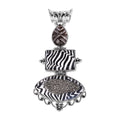 Sajen Silver Window Drusy Astral Zebra and Multi Gemstone Pendant in Platinum Over Sterling Silver 42.70 ctw - Sticky add to cart bar