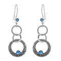 Sajen Silver Rainbow Peacock Doublet Quartz 1.10 ctw Earrings in Platinum Over Sterling Silver - Sticky add to cart bar
