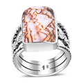 Sajen Silver African Shell Ring in Sterling Silver (Size 10.0) - Sticky add to cart bar