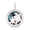 Sajen Silver Mother Of Pearl Carved and Abalone Shell Turtle Pendant in Sterling Silver - Sticky add to cart bar