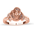 Natural Pink Diamond I3 Rose Ring in Vermeil Rose Gold Over Sterling Silver (Size 10.0) 0.10 ctw - Sticky add to cart bar