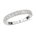 LUXORO 10K White Gold G-H SI Luxuriant Lab Grown Diamond Half Eternity Band Ring (Size 8.0) 2.20 Grams 0.50 ctw - Sticky add to cart bar