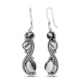 D'Joy Artisan Crafted White Buffalo 7.35 ctw Native American Earrings in Sterling Silver - Sticky add to cart bar