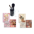 Bellapierre Full Face 2 Piece Makeup Set of Color Eyeshadow Palette Face Highlighter Bronzer Blush With 25 Colors Each And Mini Makeup Brush Set (Ultimate Nude + Satin Rose) - Sticky add to cart bar