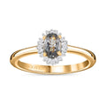 Green Tanzanite, Diamond Ring in Vermeil YG Over Sterling Silver (Size 10.0) 0.60 ctw - Sticky add to cart bar
