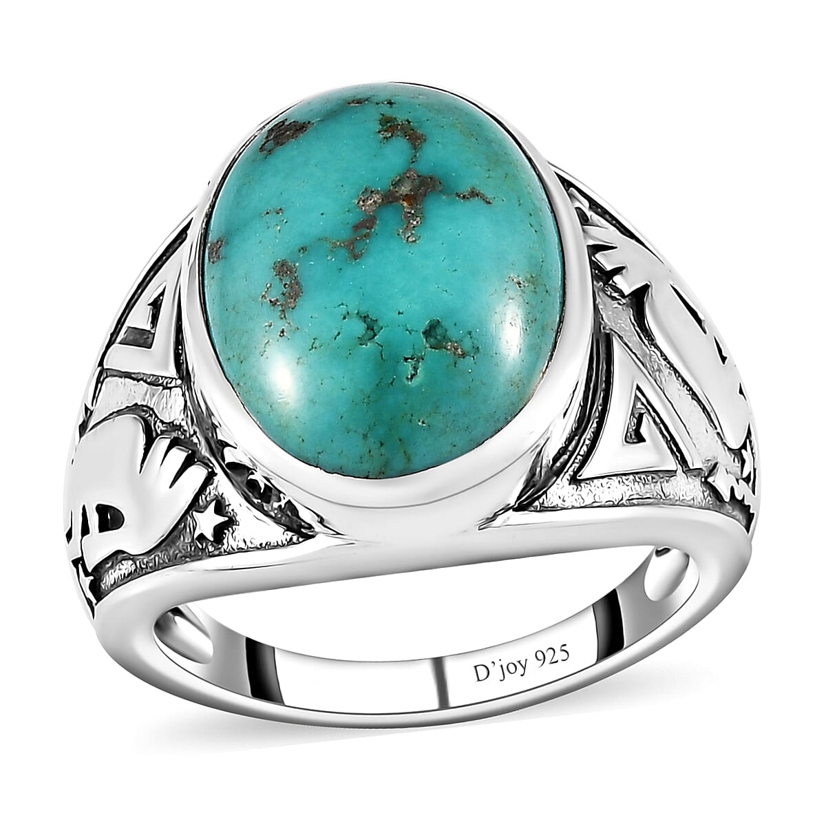 Artisan Crafted Premium Sierra Nevada Turquoise Solitaire Ring in Sterling Silver (Size 10.0) 10.30 ctw