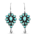 Artisan Crafted Sierra Nevada Turquoise Dangle Earrings in Sterling Silver 11.85 ctw - Sticky add to cart bar