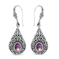 TLV Bali Legacy Indian Star Ruby Dangle Earrings in Sterling Silver 3.65 ctw - Sticky add to cart bar