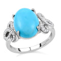 Iliana 18K White Gold AAA Sleeping Beauty Turquoise and G-H SI Diamond Ring 5.13 Grams 4.50 ctw - Sticky add to cart bar