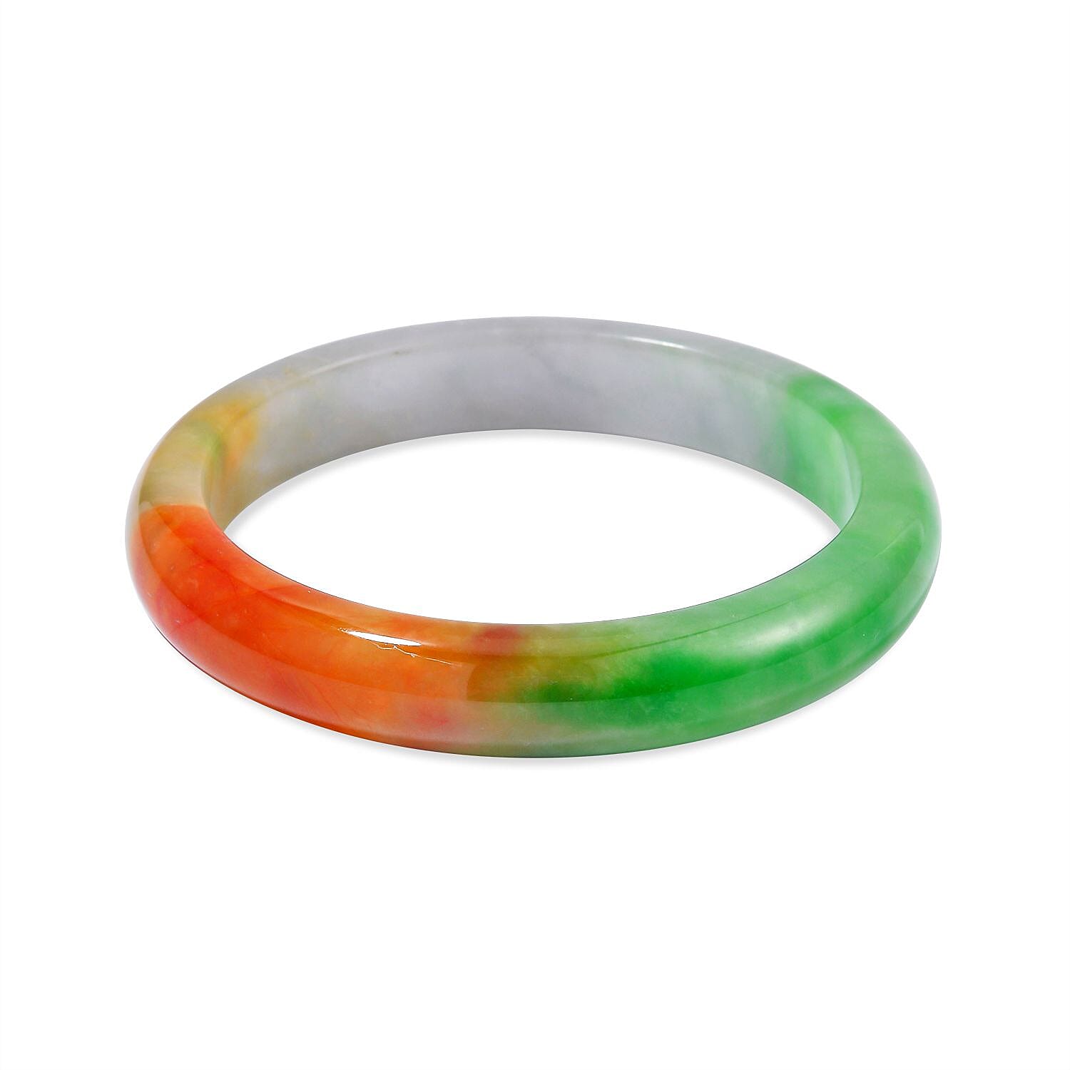 Multi Color Jade Bangle Bracelet (6.50 In) 250.00 ctw