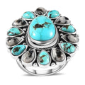 Artisan Crafted Premium Sierra Nevada Turquoise, White Buffalo Ring in Sterling Silver (Size 10.0) 12.65 ctw - Sticky add to cart bar