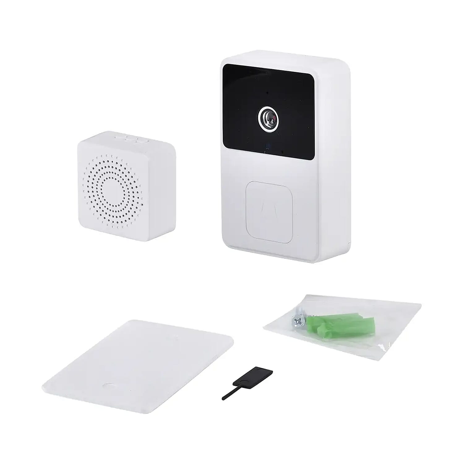 White and Black Wireless Rechargeable Smart Visual Doorbell