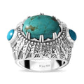 Artisan Crafted Sierra Nevada Turquoise, Sleeping Beauty Turquoise Ring in Sterling Silver (Size 10.0) 6.00 ctw - Sticky add to cart bar