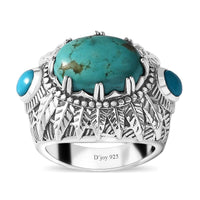 Artisan Crafted Sierra Nevada Turquoise, Sleeping Beauty Turquoise Ring in Sterling Silver (Size 10.0) 6.00 ctw