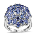 Tanzanite Ring in Platinum Over Sterling Silver (Size 10.0) 3.75 ctw - Sticky add to cart bar