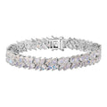 Premium Rainbow Moonstone 2 Row Bracelet in Platinum Over Sterling Silver (7.25 In) 18.40 ctw - Sticky add to cart bar