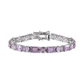 Rose De France Amethyst Tennis Bracelet in Platinum Over Sterling Silver (6.50 In) 19.00 ctw - Sticky add to cart bar