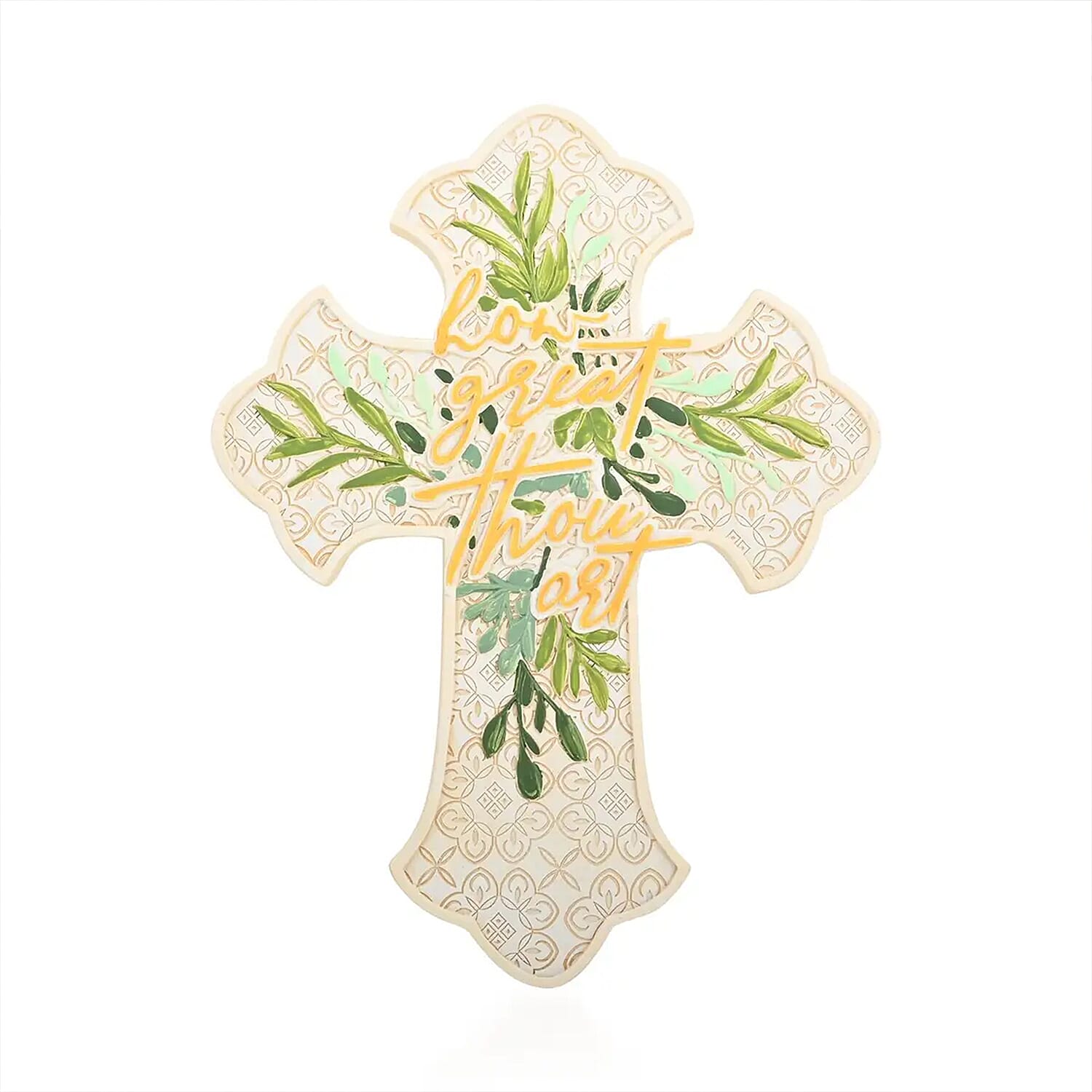 Dickson's Wall Cross For Gifts Home Decoration, Wall Mounted Resin Cross Decor, Decorative Cross For Home, Office, Kitchen - How Great Thou Art 12x9