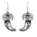 Artisan Crafted White Buffalo 23.25 ctw Bear Claw Earrings in Sterling Silver - Sticky add to cart bar