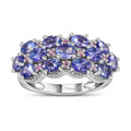Tanzanite and Madagascar Pink Sapphire Ring in Platinum Over Sterling Silver (Size 10.0) 2.15 ctw - Sticky add to cart bar