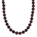 Red Tiger Eye 800.00 ctw Necklace in Rhodium Over Sterling Silver (Adjustable) - Sticky add to cart bar