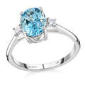 Certified & Appraised ILIANA 18K White Gold AAA Santa Maria Aquamarine and G-H SI Diamond Ring 2.35 Grams 2.00 ctw - Sticky add to cart bar