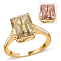 Certified & Appraised ILIANA 18K Yellow Gold AAA Turkizite and G-H SI Diamond Ring 4.10 Grams 4.35 ctw - Sticky add to cart bar