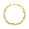 Italian 10K Yellow Gold 2 Strand Bismark Bracelet (7.00 In) 2.3 Grams - Sticky add to cart bar